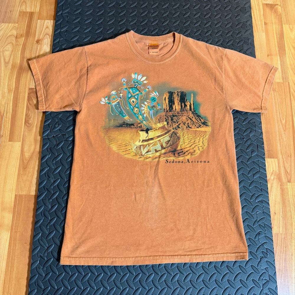 Y2K Southwestern T-Shirt Native American Sedona Arizona Unisex Medium Faded #DP1